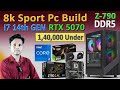 Rs 1,40000/-Under GeForce Rtx 5070  with i7 14th Generation | DDR5 pc Build. 