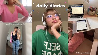 DAILY DIARIES | First day of classes + Productive Days + Chit-chat GRWM 🌆💗 | Stephanie Concepcion
