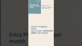 Take Home salary reduces PF will save more |  #shorts #providentfund #salaried #epfbalance.