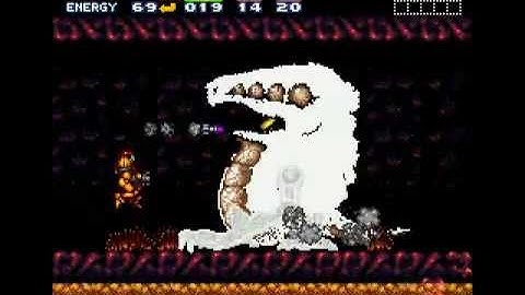 Super Metroid - Gameplay 7 - 3rd Boss - Power Bomb - Missile - Grappling Beam - Energy Tank