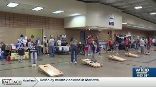 Cornhole tournament at KMA