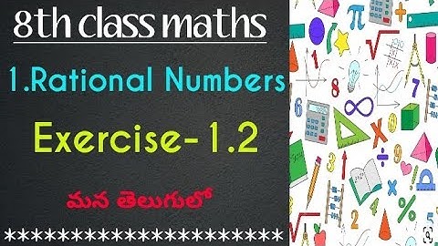 8th class maths//chapter-1 Rational Numbers//Exercise-1.2//SSC syllubus in telugu