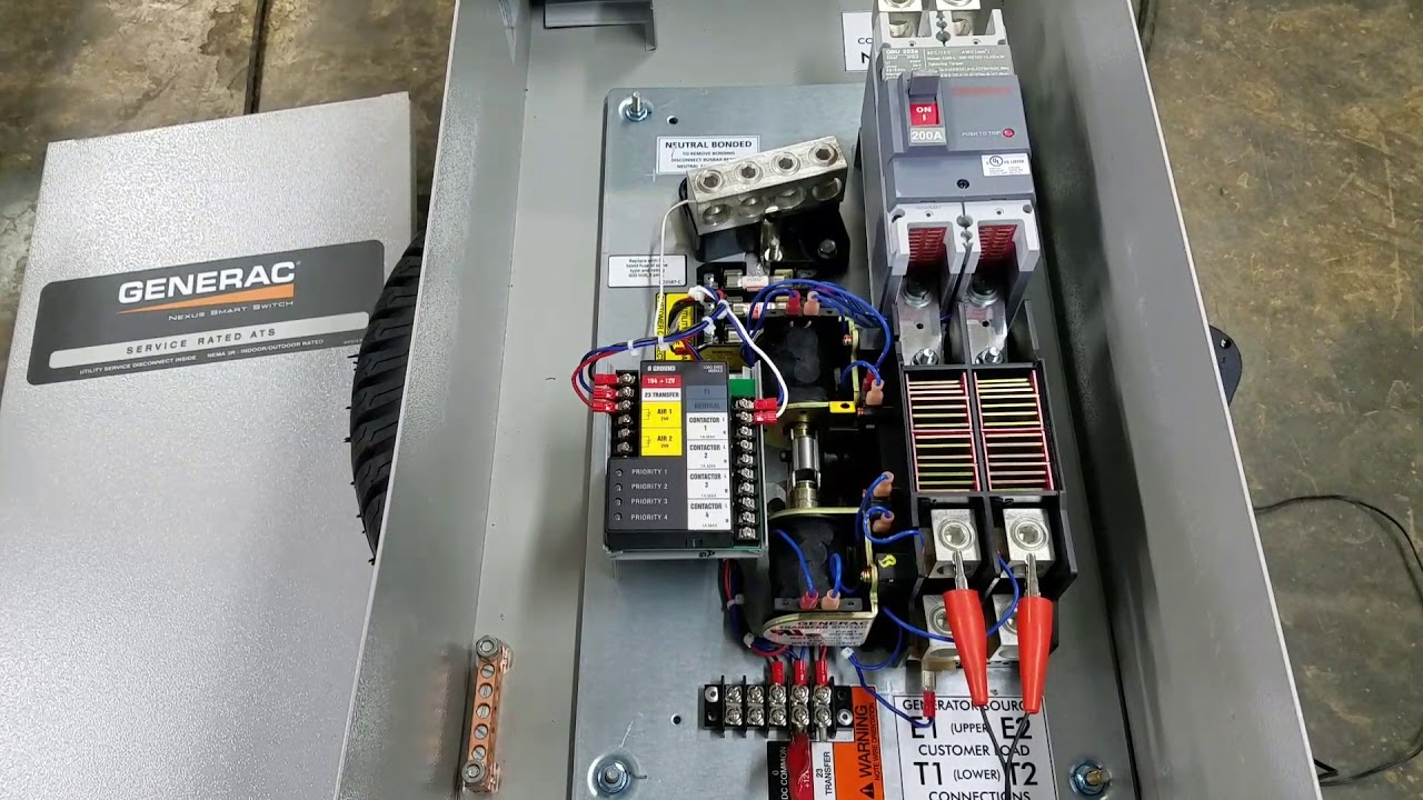 Generac Automatic Transfer Switch Explained Demo Youtube