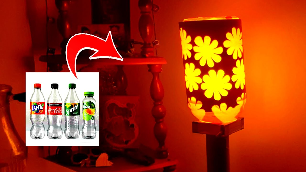 lamp shade making with plastic bottle/ lamp case DIY/ አስደናቂ የራስጌ መብራት ...