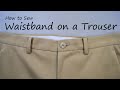 How to sew a waistband