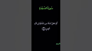 تلاوة عطرة من سورة السجدة بصوت الشيخ سعود الشريم
