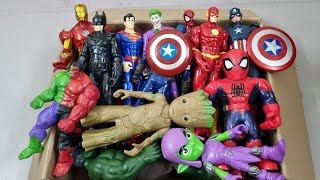 HULK VS CAPTAIN AMERICA VS SPIDERMAN VS SUPERMAN VS THANOS VS VENOM SUPERHERO AVENGERS UNBOXING