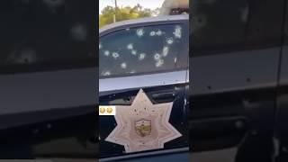 Police Car Shot Up With A Switch😳