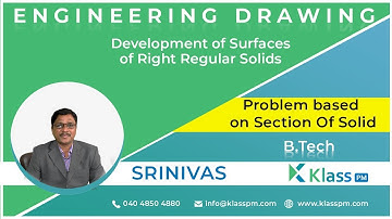 Problem based on Section Of Solid - Unit - 4 Engineering Drawing | BTech Tutorials | KlassPM