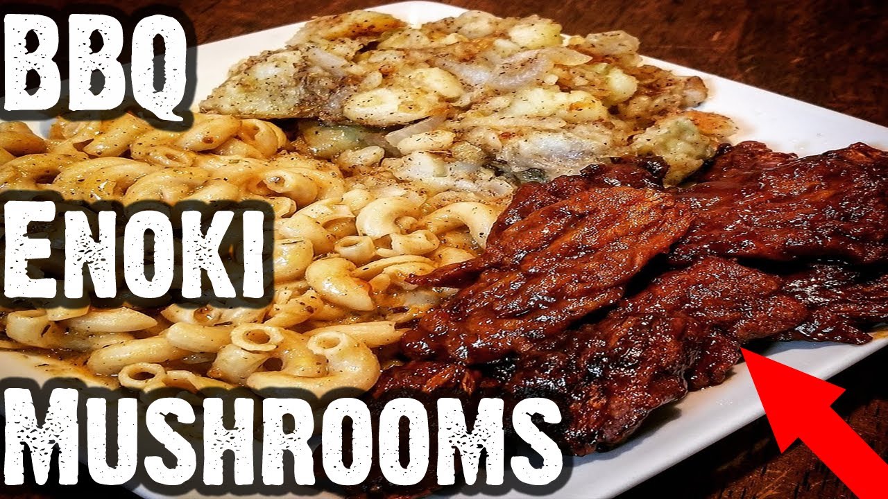 SUPER Simple and Easy BBQ Glazed Fried Enoki Mushrooms YouTube