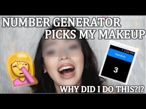 NUMBER GENERATOR PICKS MY MAKEUP CHALLENGE