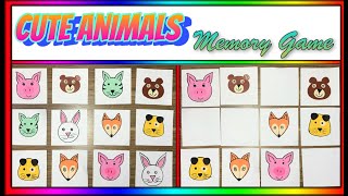 Memory Game || Animals Matching || learning Game || Educational Game | School activities screenshot 1