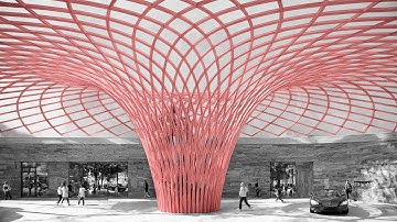 [Grasshopper]Space design using curves created by shifting and connecting points