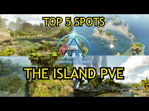 TOP 5 SPOTS para The Island | PVE Ark Survival Ascended - YouTube