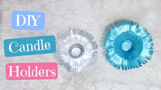 Art And Craft Diy Candle Holders Recycling Plastic Bottles Best Out Of Waste