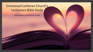 05 06 2021 Lectionary Bible Study