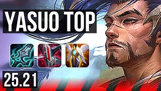 YASUO vs SETT (TOP) | 8 solo kills | EUW Grandmaster | 25.21