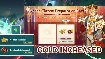 Fight for the Throne Preparation BONUS Time Event: GOLD DROP Rate INCREASE | Ni No Kuni Cross Worlds