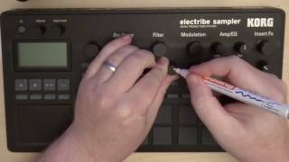 How to mark knob grooves on a Korg Minilogue or Electribe