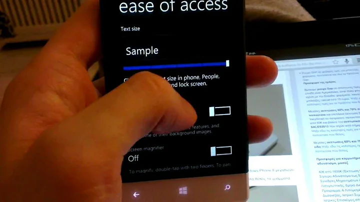 Make the fonts bigger on Windows Phone 8 phones