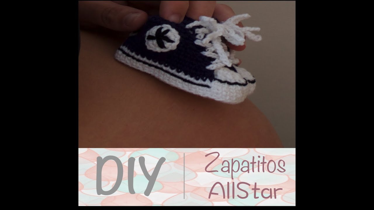 castigo idiota visitante Cómo tejer Converse de bebé a crochet ♥ Laura DIY - YouTube