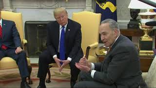 Trump, Pelosi, Schumer spar in Oval Office