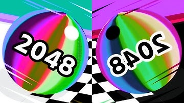 Ball Run 2048 🏀 vs Reverse gameplay ball Colour Run walkthrough , iOS Android New Update part : 1398