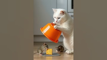 Shocking! 😱😱he cat sets a trap and waits in silence! Can you believe it?  #shorts #tabbycat  #trap"