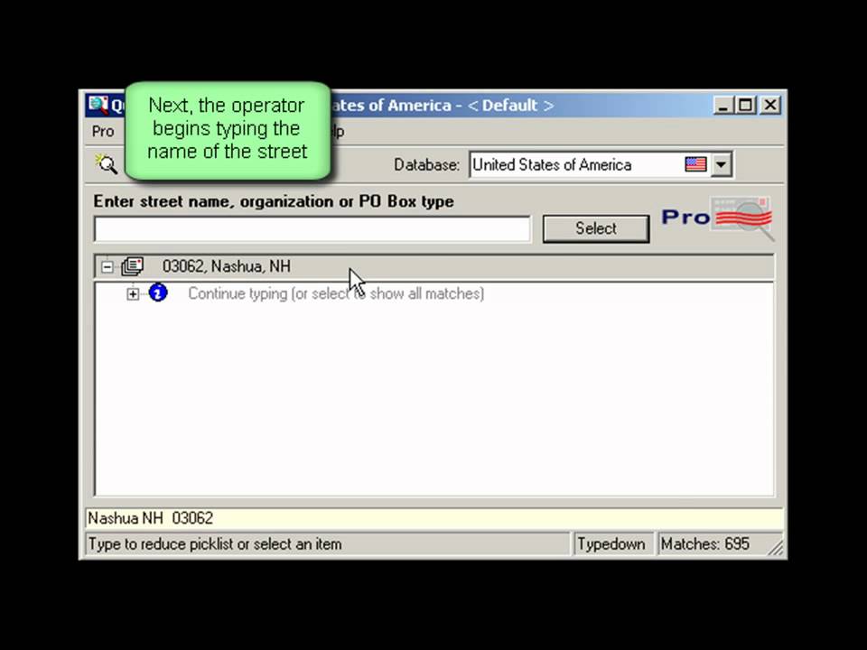 Address Software Demo 1 Fast Address Entry with QAS Pro YouTube