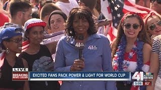 Fans pack Power & Light to watch US in World Cup