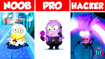NOOB VS PRO VS HACKER! MINION RUSH!💨 Hacker Minion| android ios gameplay 1080p widescreen landscape