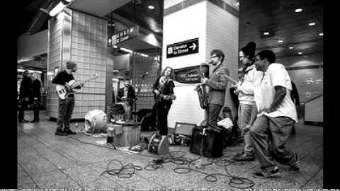 U2 Busks in NYC Subway in Disguise 2015