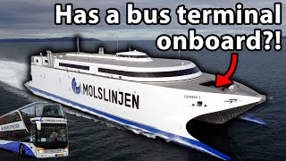 The FERRY that's also a FLOATING bus terminal. Denmark's STRANGE bus service Copenhagen to Aarhus
