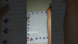 easy and simple border design aesthetic border design | #craftyhub #craft #borderdesign #shortvideo