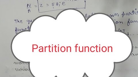 What Is Partition Function? ..Statistical Physics,, M.Sc. Physics First Semester..