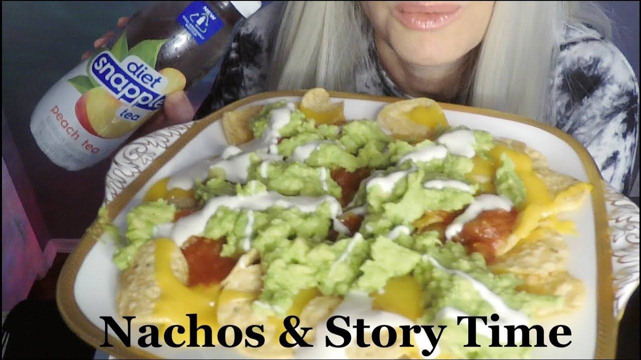 ASMR Nachos Eat With Me/ Mukbang & Story Time | Whispered