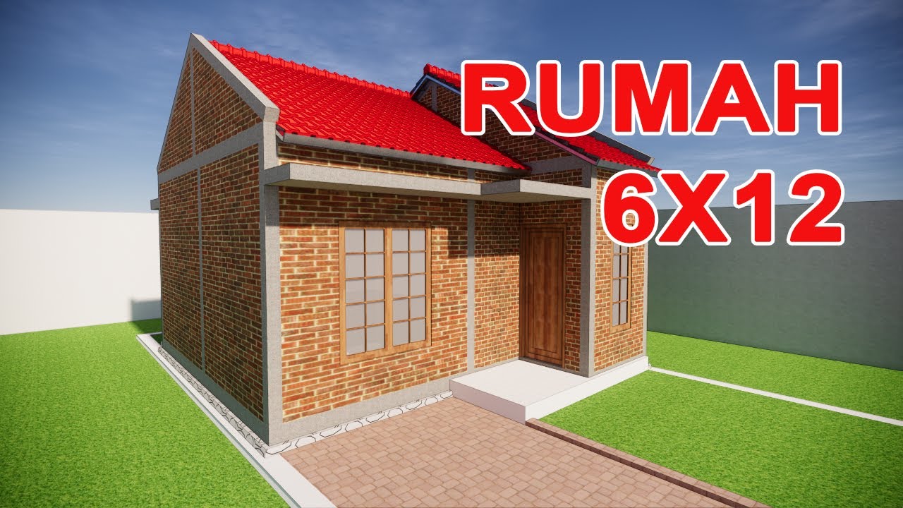 Desain Rumah  6x12  Fasilitas 2 Kamar Tidur YouTube 