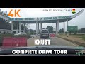 Knust campus complete drive tour in kumasi ghana 4k