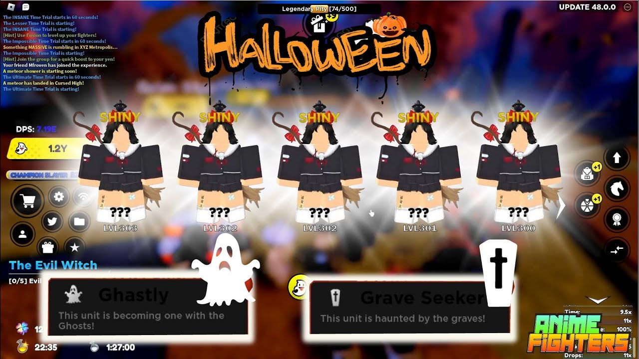 Update 36 de halloween +acc +event anime souls simulator!!! 