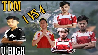 U HIGH VS 4 PLAYER BTR ! ZUXXY,MICROBOY,LUXXY DAN RYZEN | TDM | UHIGH MENANG ?? | BOCAH AJAIB