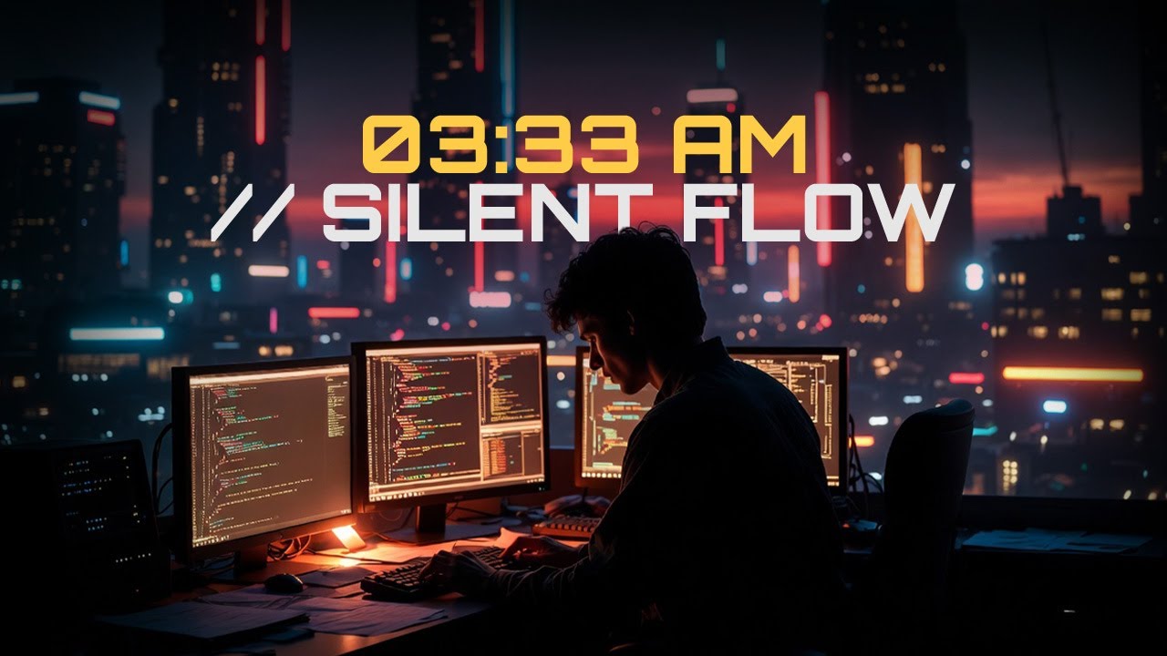 3:33 AM // Silent City 🌃 Calm Cyberpunk for Deep Focus [1 Hour Loop]