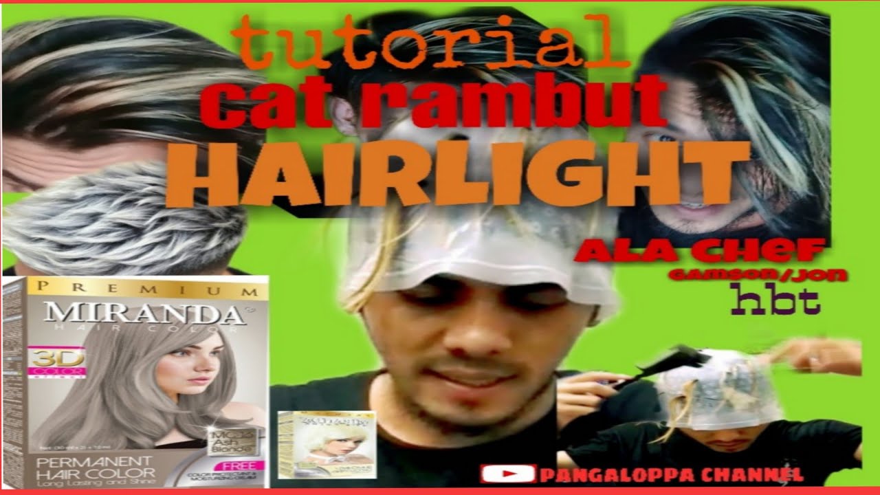  Tutorial cat  rambut  hairlight cat  rambut  silver putih 