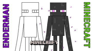 How to draw Enderman | Minecraft | Easy drawing tutorial