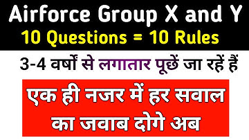 Airforce X Y English Important Rules and Mock Test .2 | Airforce Group X and Y English Common Error