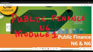 Public Finance N6 Module 1 Government Revenue @MATRICNATEDSPECIALIST
