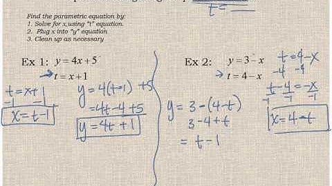 Converting Rectangular to Parametric equations