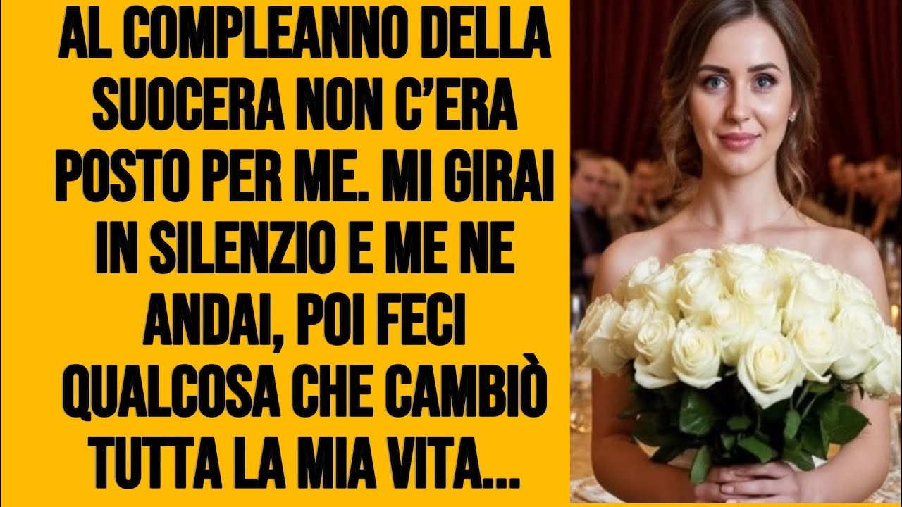 AL COMPLEANNO DELLA SUOCERA NON C'ERA POSTO PER ME. MI GIRAI IN SILENZIO E ME NE ANDAI.. 