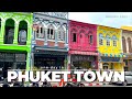 Un jour  phuket town thalande  4k 60fps  la vieille ville les temples et le night market