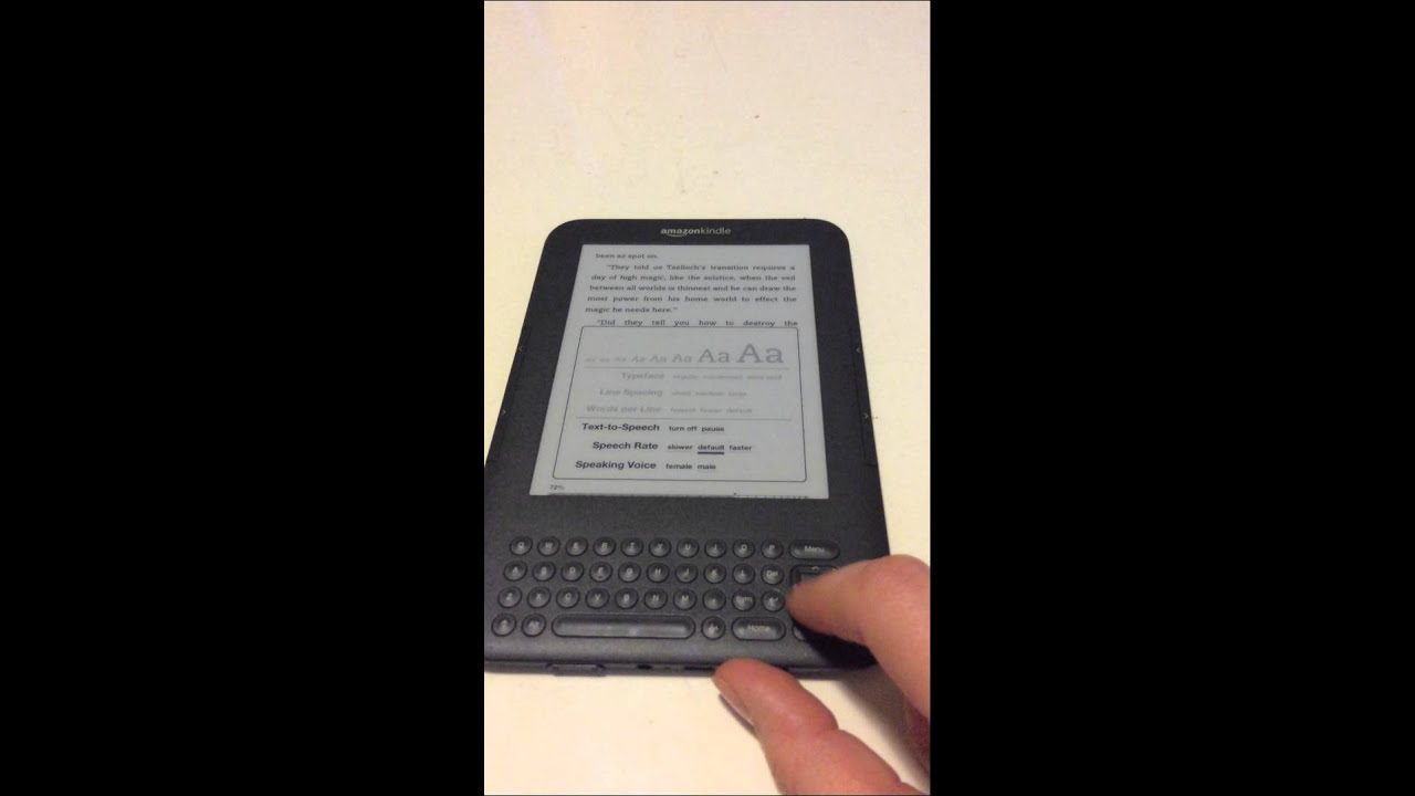 change text to speech voice kindle