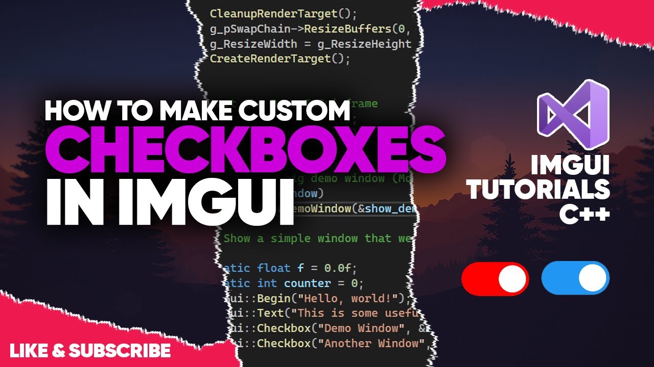 [Dear ImGui C++] How to Make Custom Checkboxes (Switches) - YouTube